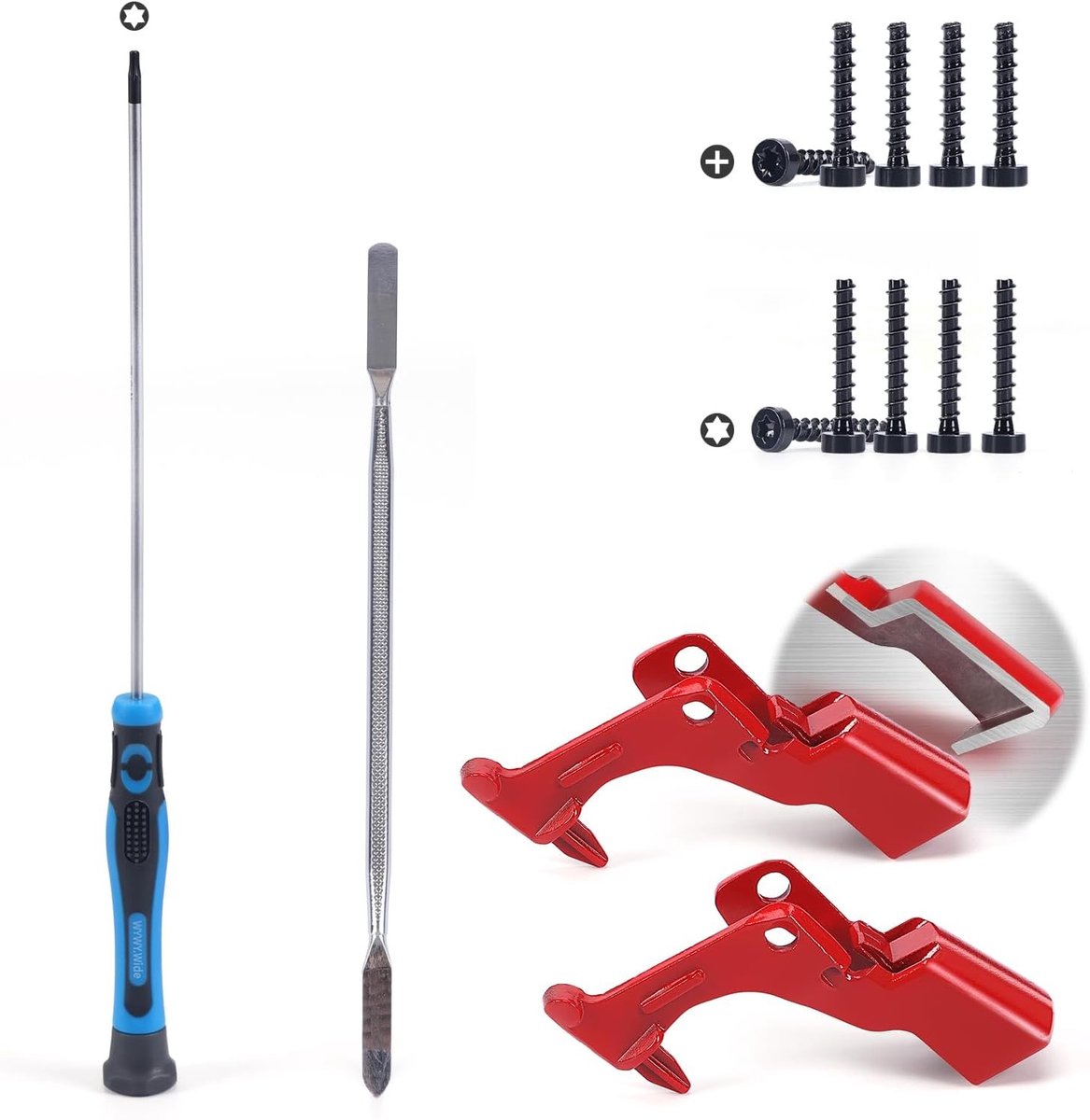 2 Stuks Metalen Trigger Schakelaar Knop voor Dyson V10 V11 - Vervangingsonderdelen voor Stofzuiger met Reparatietools en Installatiehulp