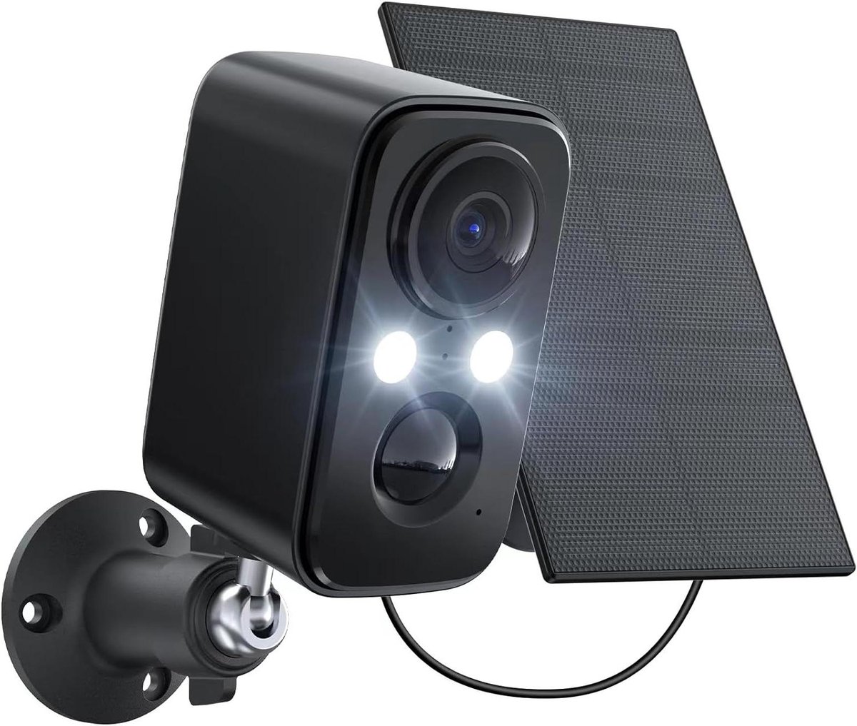 Beveiligingscamera Buiten - Draadloze Camera - Huis Bewaken - Met Zonnepaneel - 1080P HD - Zwart
