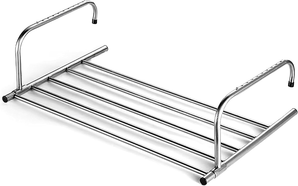 Thijox - Wasrek opvouwbaar Uittrekbaar Radiator Droogrek van Roestvrij Staal voor Binnen en Buiten, Ruimtebesparende Handdoekhouder voor Kleding, Sokk