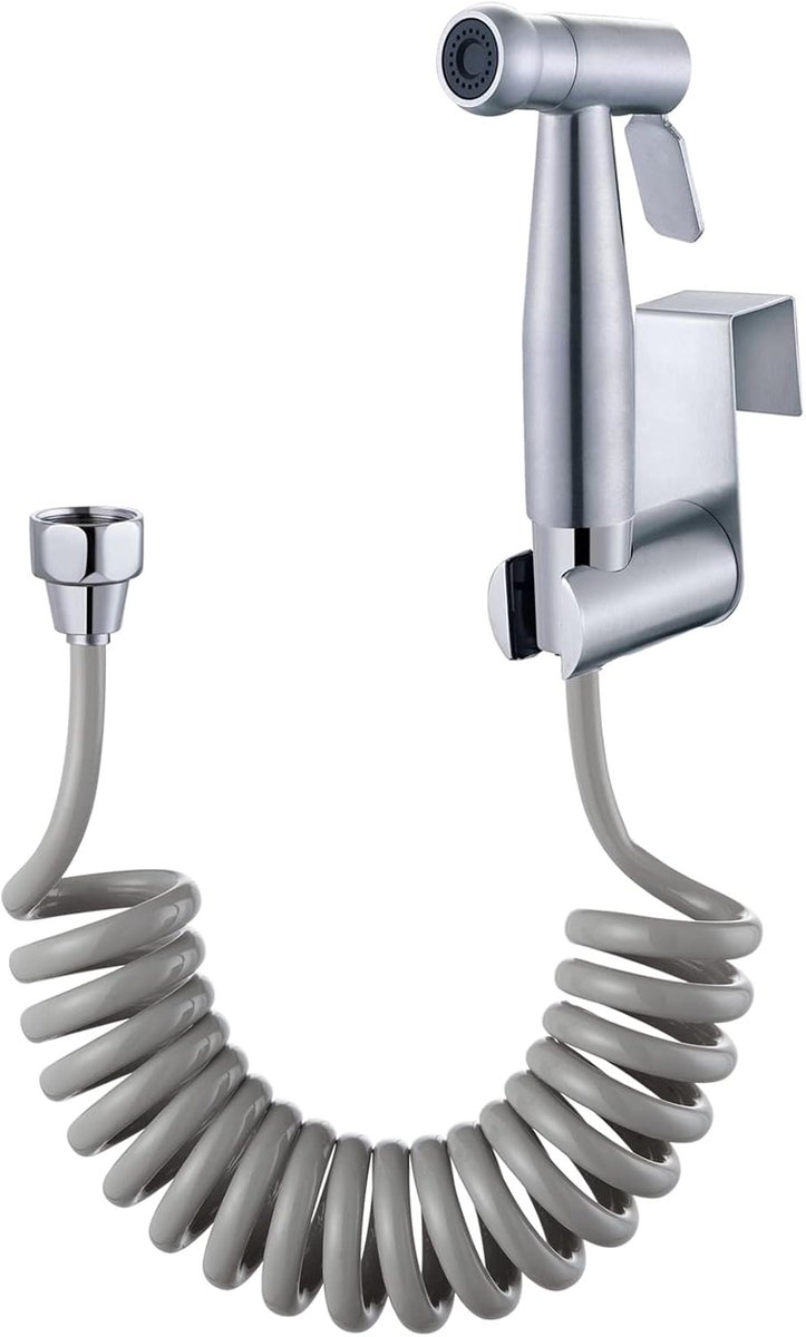 High-quality toilet bidet set with water tank hook and 59 inch telescopic shower hose made of ABS for daily personal - ShopVlot
