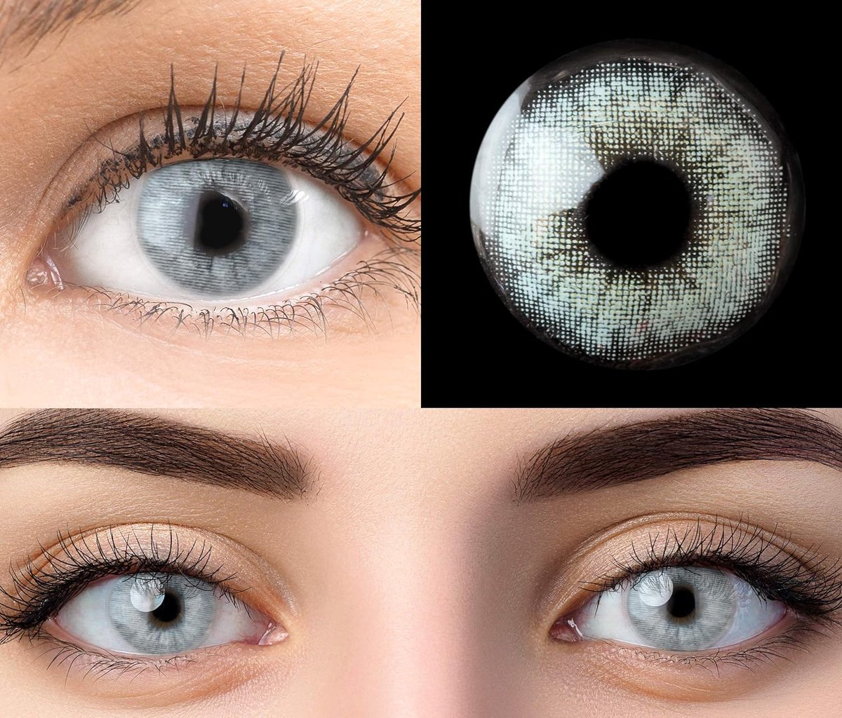 SnelShoppen - Volledig dekkende Natuurlijke Blauwe Gekleurde Contactlenzen SILICONE COMFORT Keira Blue 0.00 Dioptrieën 1 Paar (2 Stuks) - Perfect voor