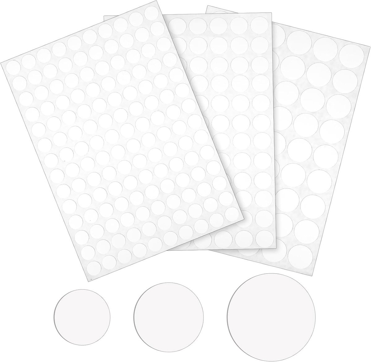 Pack of 290 Screw Covers Self Adhesive White 12mm 15mm 21mm Self Adhesive Screws Cover Screw Hole Stickers for Desks - ShopVlot