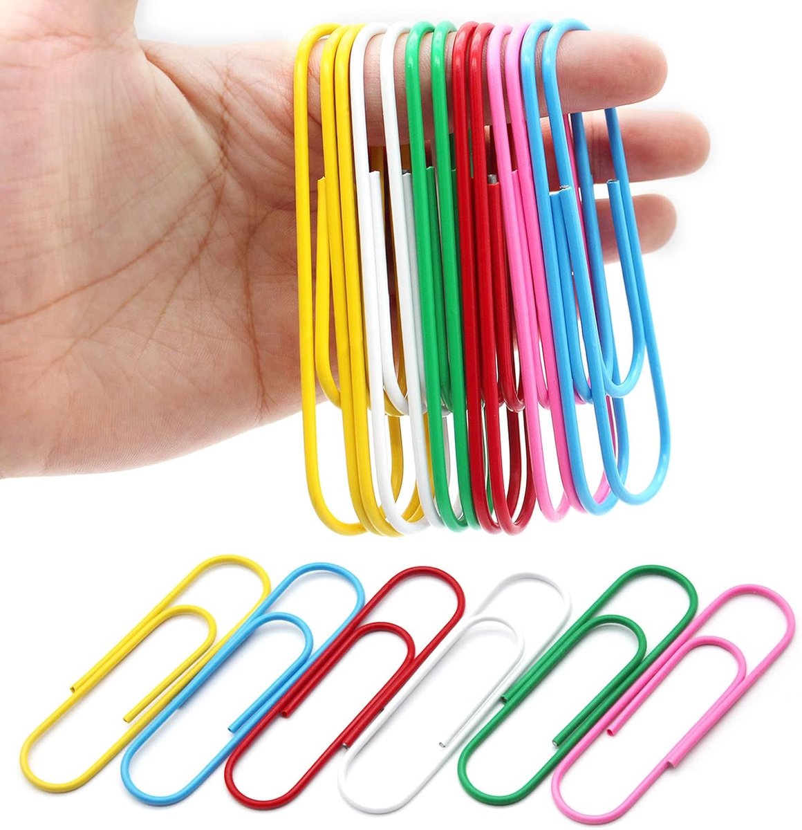 SnelShoppen - 30 Pack Jumbo Paper Clips 10cm - Grote Paperclips voor Documenten - Multicolor - Roestvrij Staal - Ideaal voor Thuis, Kantoor en School