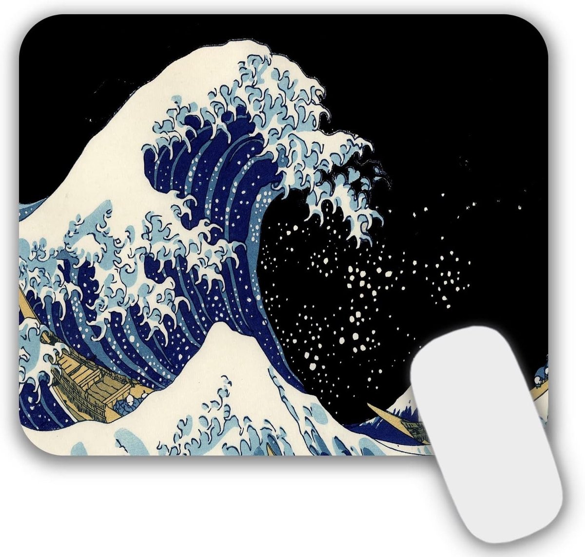 Kleine Motief Muismat 24 x 20 x 0,3 cm - Zwarte Antislip Muismat voor PC en Laptop, Ideaal voor Thuis en Kantoor