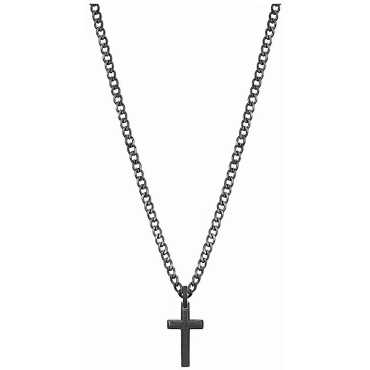 BROSWAY INK BIK20 ZWARTE STAINLESS STEEL KRUIS KETTING 1 STUK