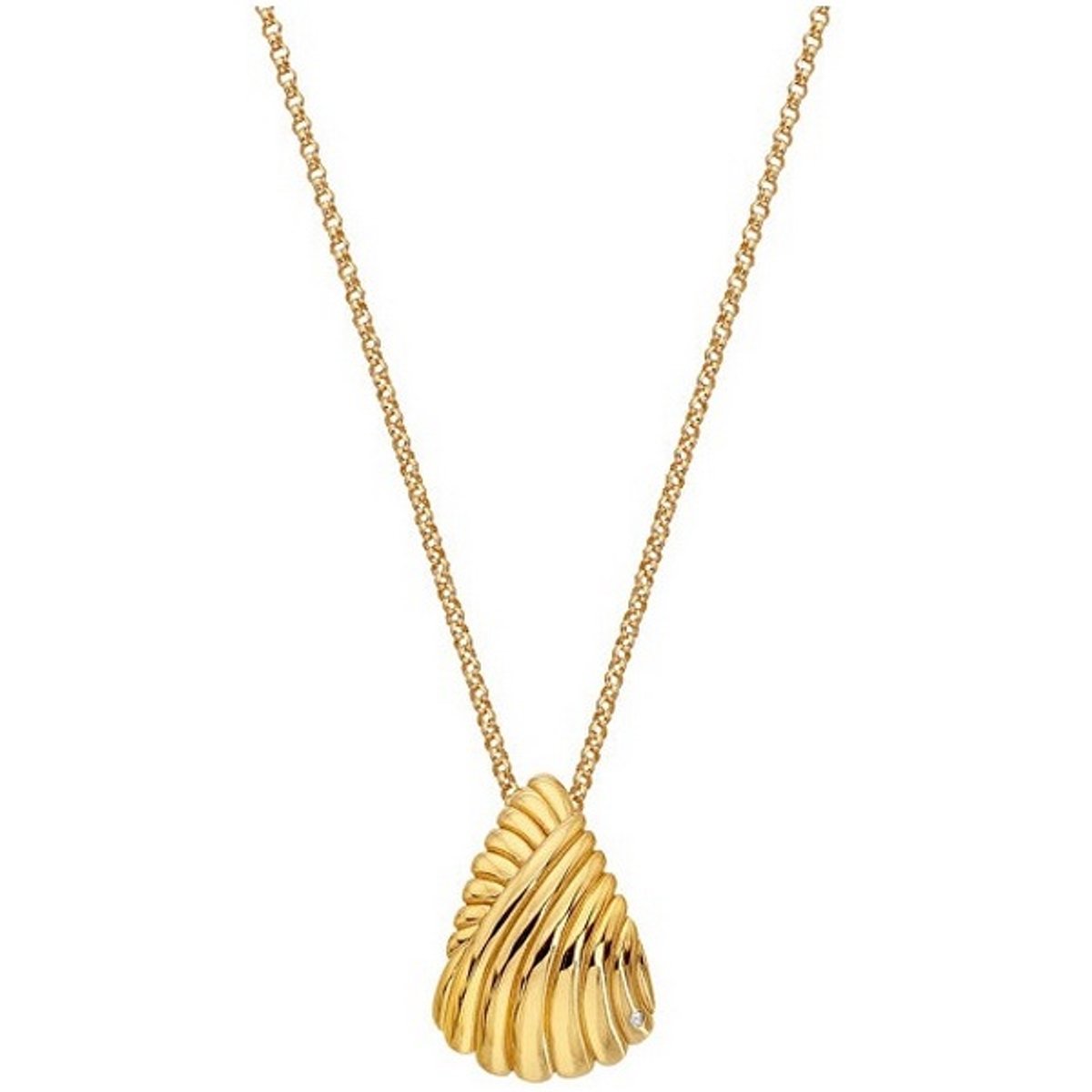 HOT DIAMONDS DP1084 GOLD-PLATED KETTING MET DIAMANT 1 STUK