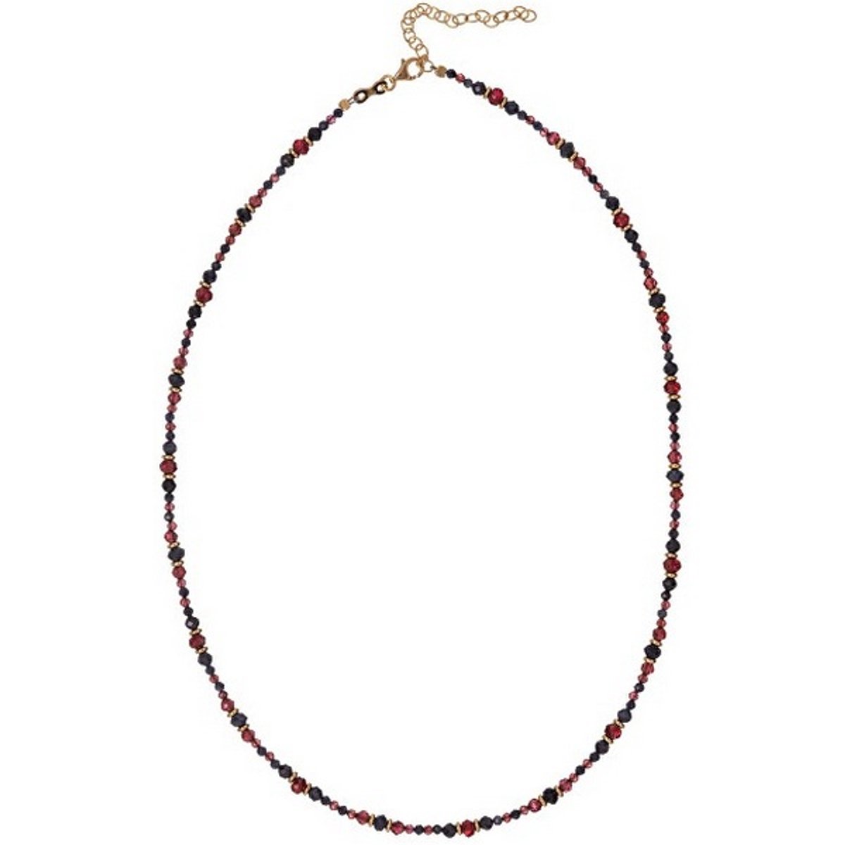 ALISIA AL5228.01.000 GOLD-PLATED KETTING MET GRANAAT EN SAFFIER 1 STUK