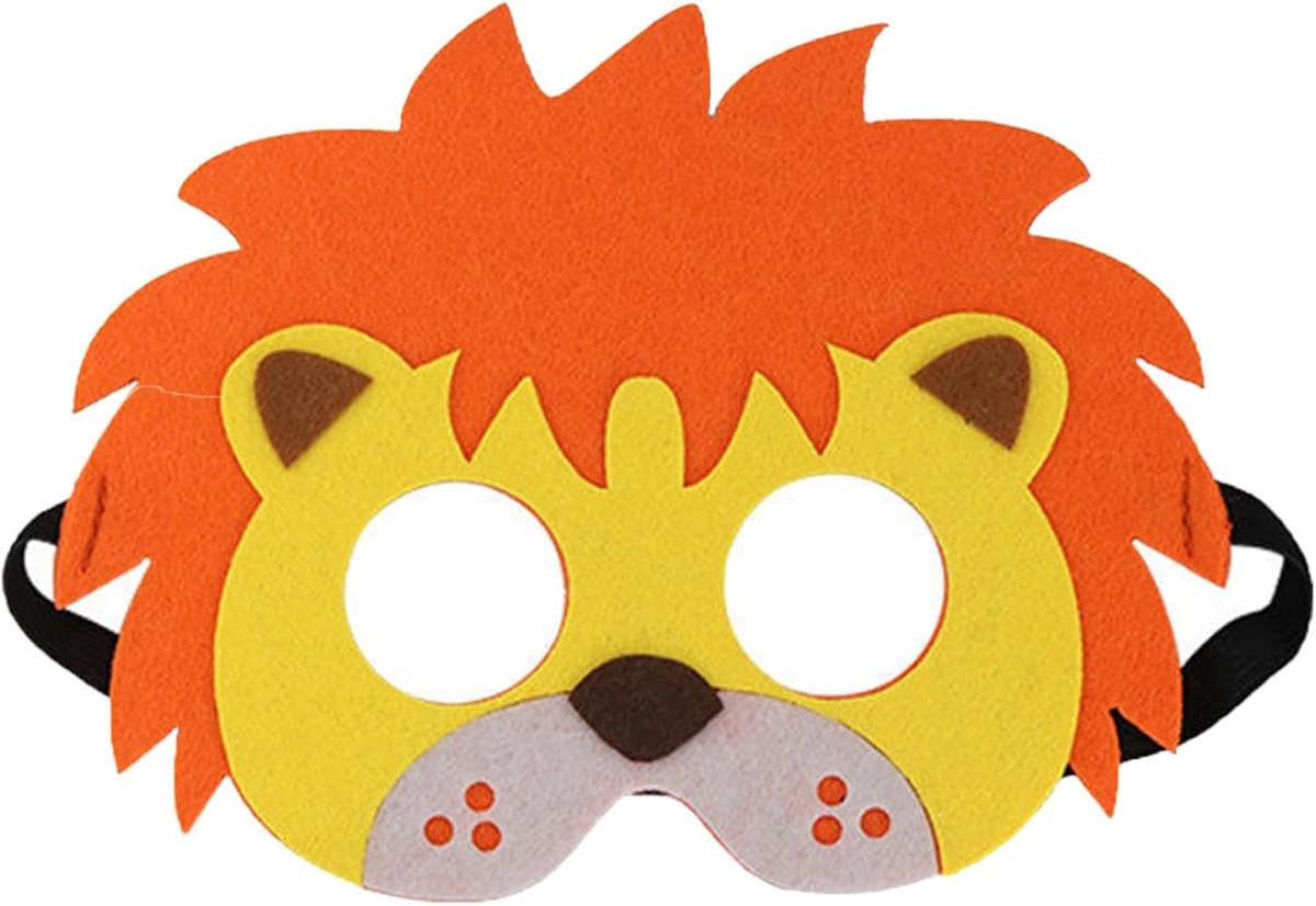 Felt Dierenmaskers voor Halloween en Verjaardagsfeestjes - Set van 10 Stuks, Perfect voor Kostuums en Feestdecoratie