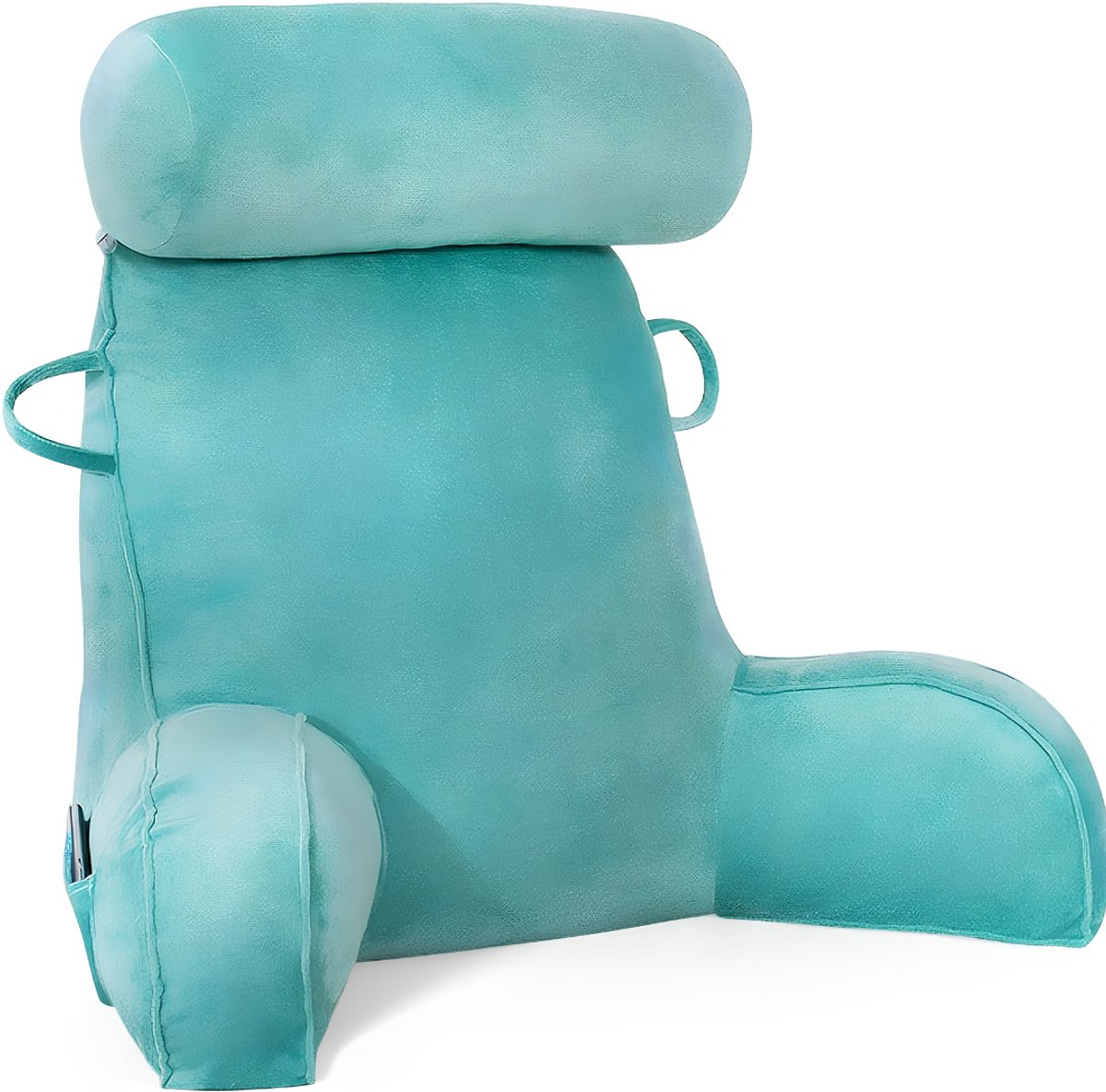 SP® Lees Kussen - Leeskussen voor Volwassen Bed - Rugkussen voor Lezen - Blauw Groen - 75cm x 40cm x 65cm