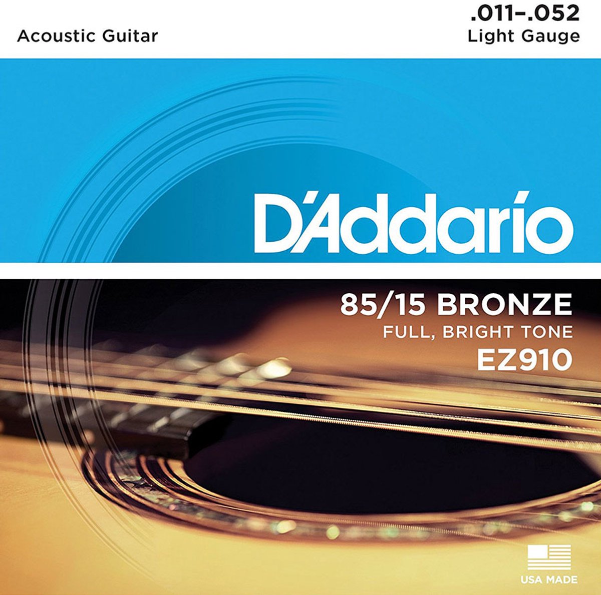 D'Addario akoestische gitaar snaren -  EZ910 11-52 85/15 Bronze