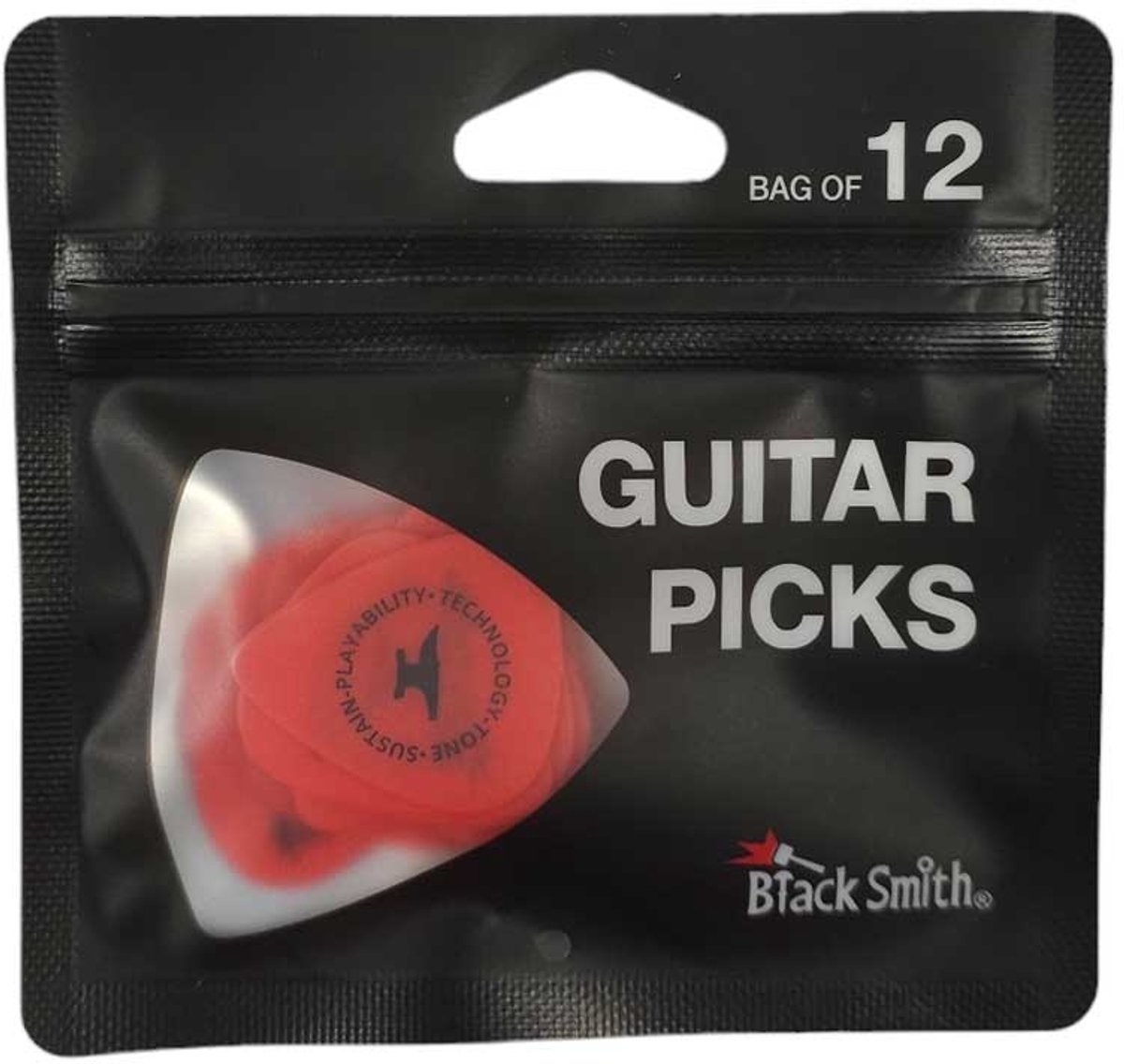 Blacksmith SDP005RD-L Delrin Standaard 0.50mm Plectrums Rood 12-Pack