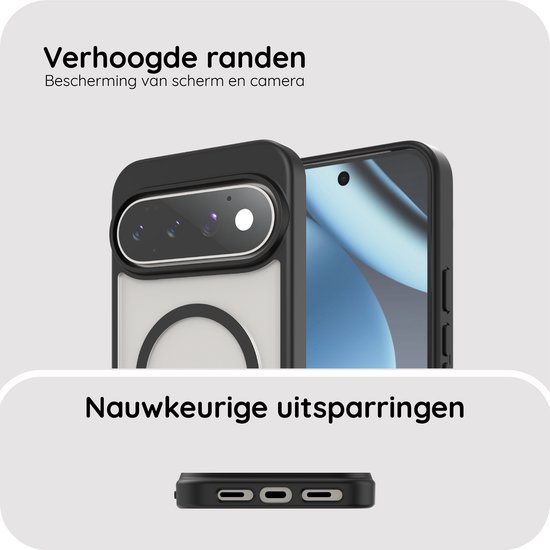 Verhoogde randen van de zwarte hoes ter bescherming van het scherm en de camera.