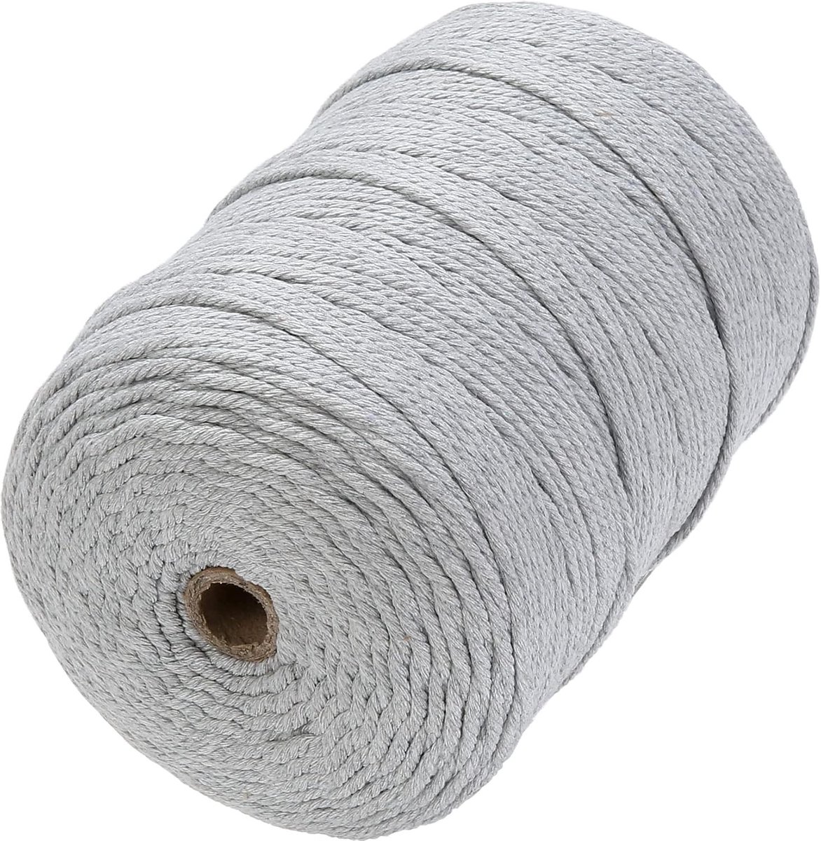 Premium Katoenen Macramé Touw 3mm x 200m - Zacht, Chemisch Vrij en Ideaal voor Macramé Projecten en Creatieve Handwerken