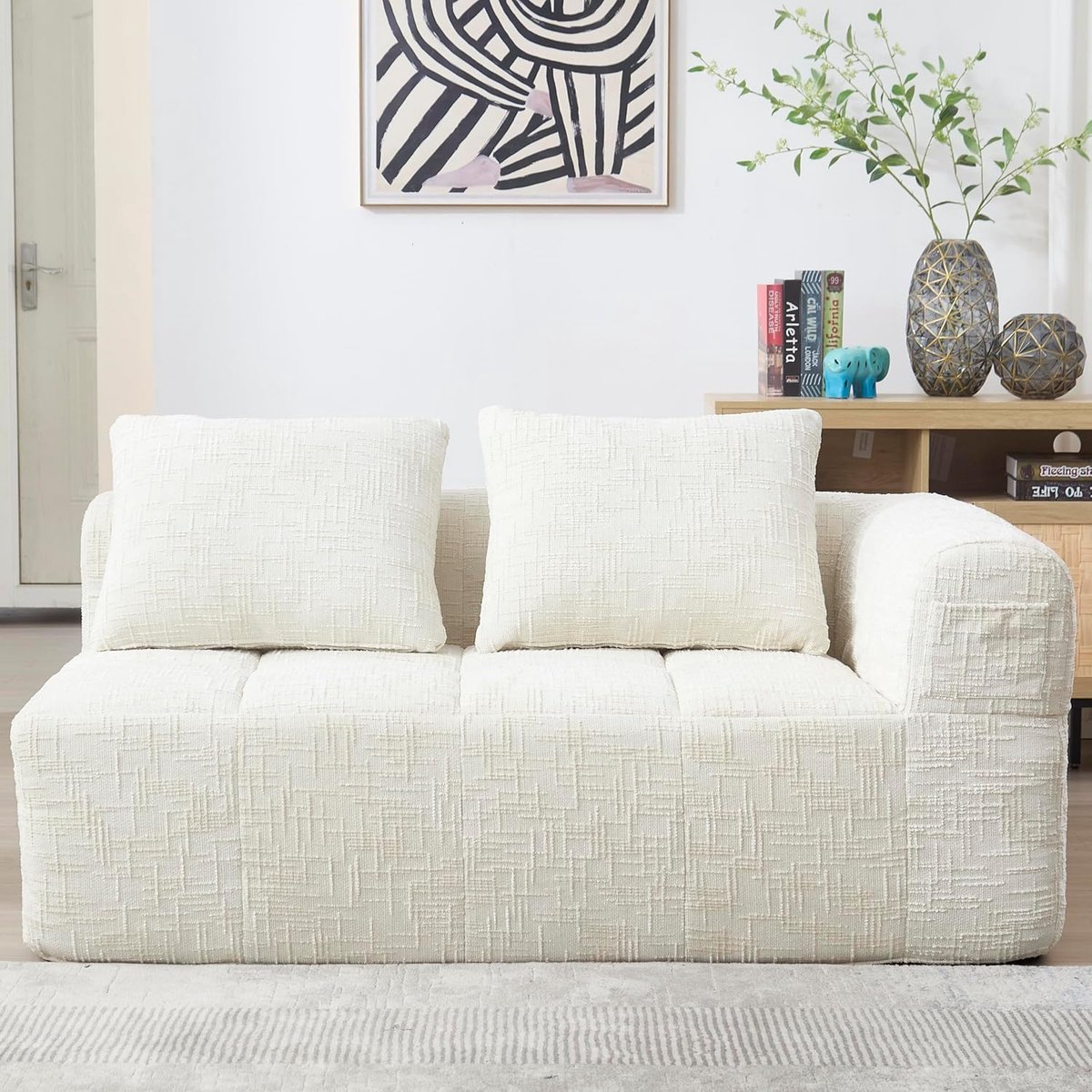 Luxe Chenille 2-Zits Bank Beige - Novihome