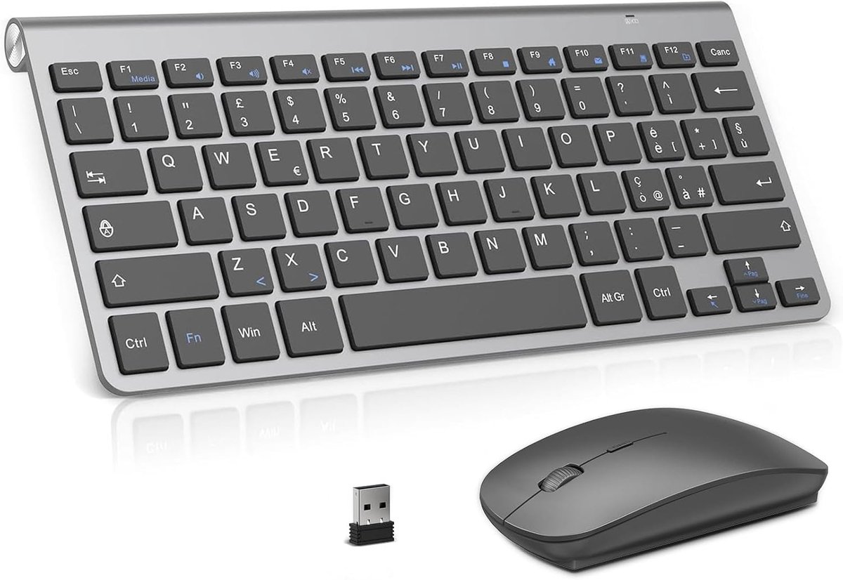SnelShoppen - Draadloos Toetsenbord en Muis Set - Ergonomisch, Stijlvol en Compact - Perfect voor Thuis, Kantoor, en Gaming - Roze
