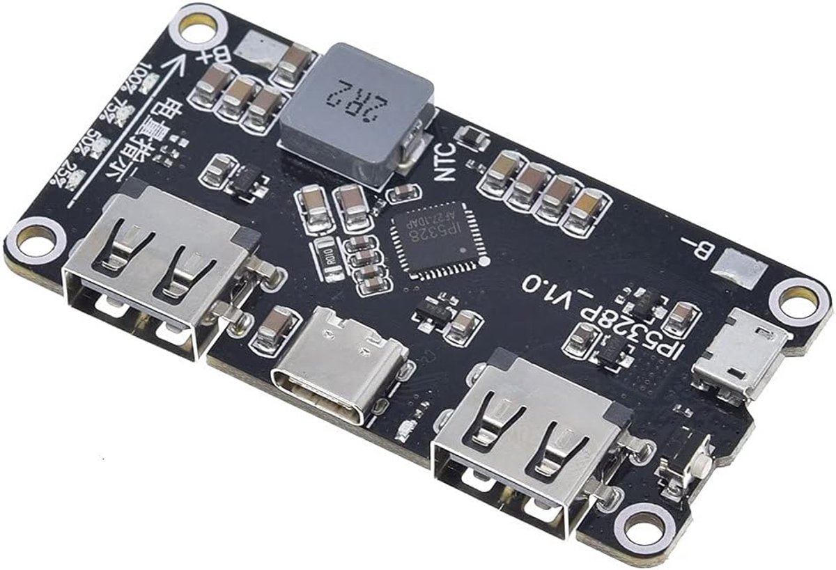Thijox - IP5328P Power Bank Moederbord 3.7V 18650 Batterijlader Snellader Circuit Board - 3,7V Boost 5V 9V 12V voor Camping, Feest en Thuisgebruik