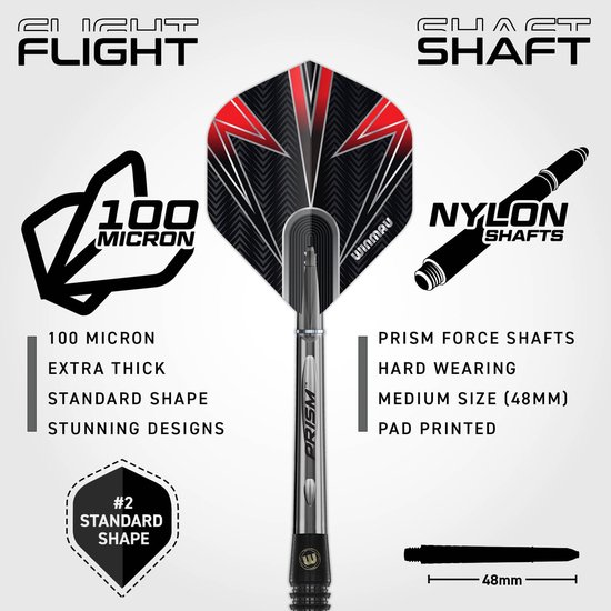 Winmau Tuscan Black 90% Dartshopper Exclusives - Dartpijlen van Winmau — afbeelding 4