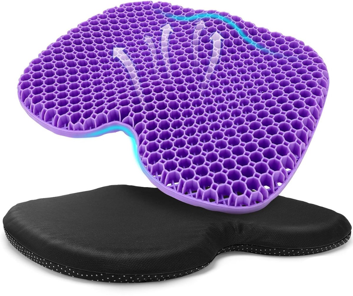 CLVP® Zitkussen Orthopedisch - Stuitkussen Ergonomisch - Wigkussen voor Auto of Bureaustoel