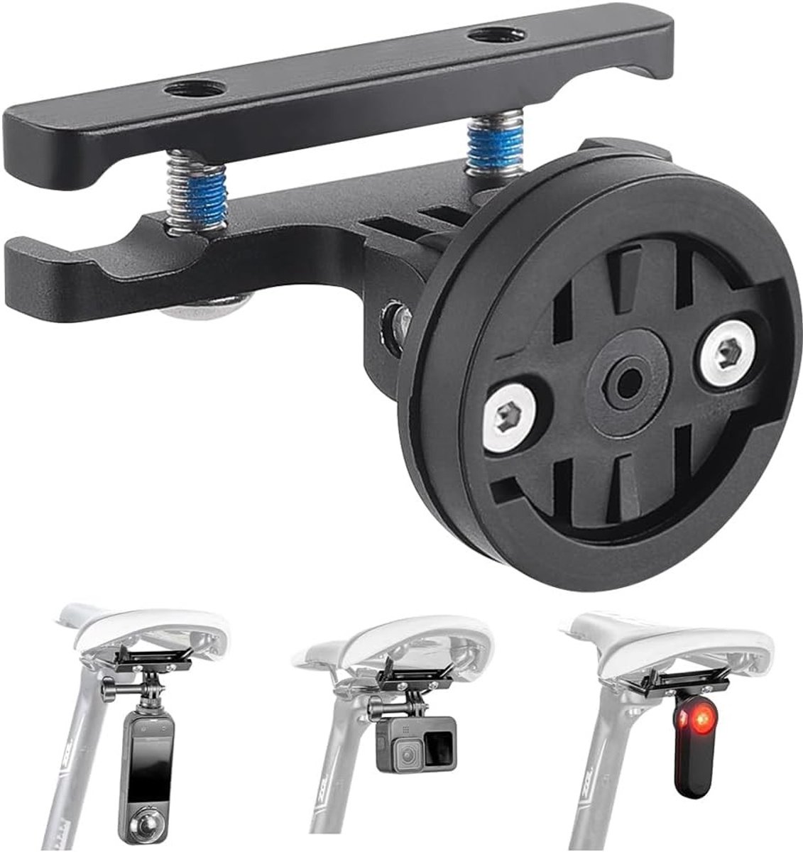 Zadelhouder voor Garmin Varia RTL510 RTL515 RVR315 - Radarhouder voor Fietszadel en Zadelpen, Geschikt voor Diverse Fietsen en Accessoires