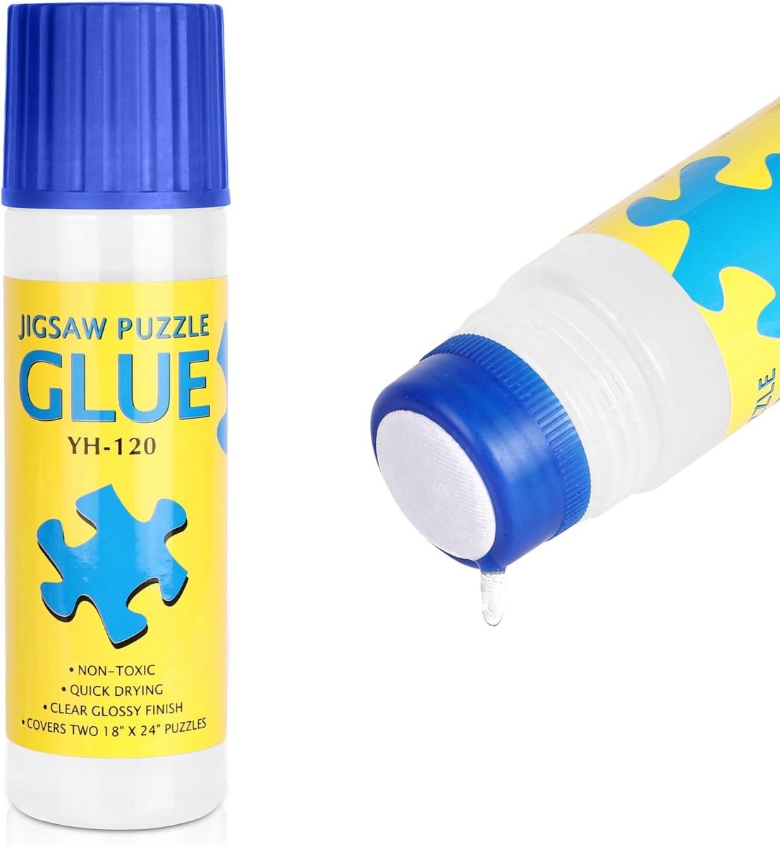 Duidelijke puzzellijm van 120 ml voor volwassenen en kinderen, sneldrogend, niet-giftig en wateroplosbaar, ideaal voor het conserveren van 2000-delige puzzels