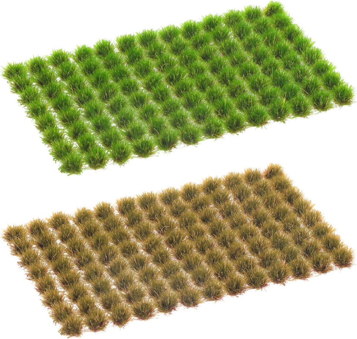 208 stuks statisch gras in 2 kleuren voor modelbouw en miniatuurdiorama's, decoratieve accessoires en kunstgras voor doe-het-zelf projecten