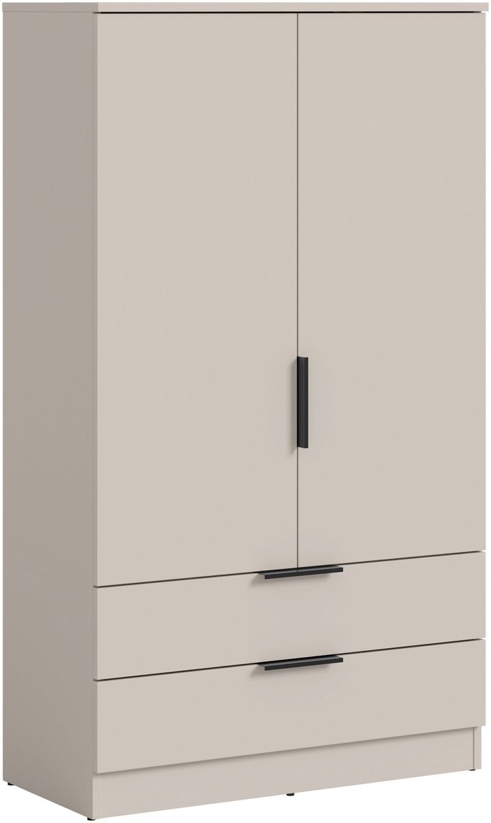 Wasmiddelenkast op wielen - Moderne opbergkast in kasjmier - 80x140x37 cm