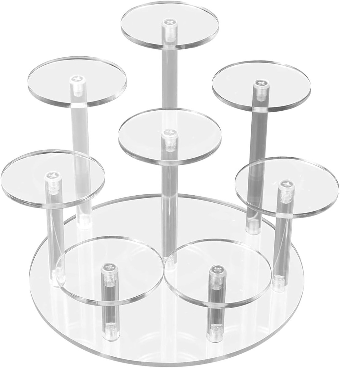 Transparante Acryl Stand voor Parfum en Sieraden - Organisator voor Nagellak, Cupcakes en Desserts met Trapontwerp
