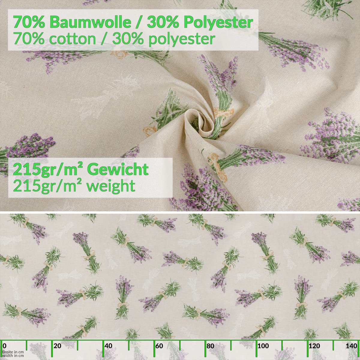 ANRO Tafelkleed Lavendel Beige 260x140cm Rechte rand Afwasbaar Waterafstotend Binnen & Buiten