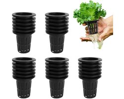 30 stuks - Kweekpotten - Kweekpotjes plastic - Netpotten - Hydroponische netpotten - 70mm breedlip - Zwarte - voor groenten, bloemen en binnenplanten