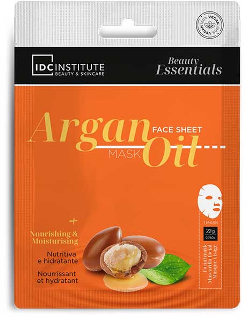 IDC Institute Arganolie Gezichtsmasker - 22 g, hydraterend, revitaliserend