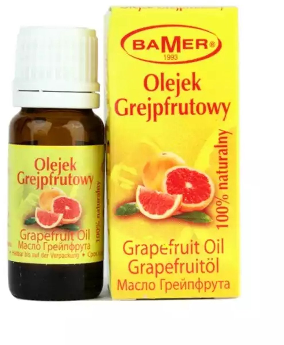 BAMER Grapefruit Etherische Olie - 7 ml, Verfrissend, Citrusgeur