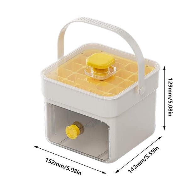 IJsblokjesmachine - IJsblokjeshouder - Cocktails Maken - Hygiënische Afsluiting - 15 x 14 x 12 cm - Transparant — afbeelding 3