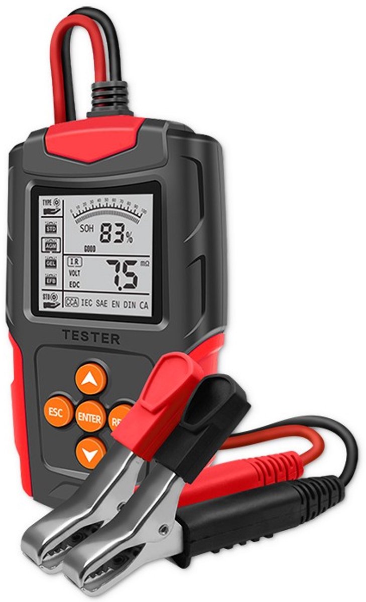 Qoltec - Cyfrowy batterijtester - LCD - 12V - 24V