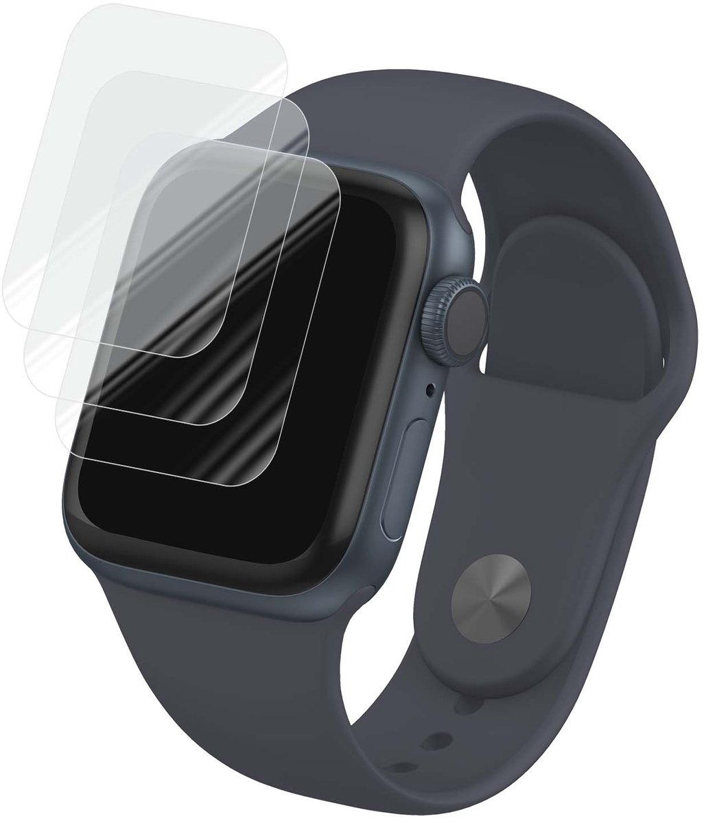 Eko, Screenprotector geschikt voor Apple Watch 40mm - [3 Stuks] Tempered Glass & Anti-Scratch, Transparant