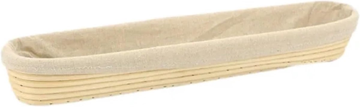 Broodmand - Rijsmand Deeg - Brood Bakken - Natuurlijke Rotan - 43 x 9 x 55 cm - Houtkleur