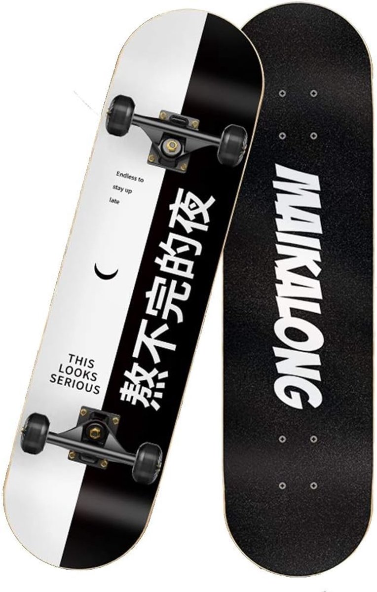 Longboard Skateboard Beginners Board Straat Cruisen 7-laags Esdoornhout 79 cm