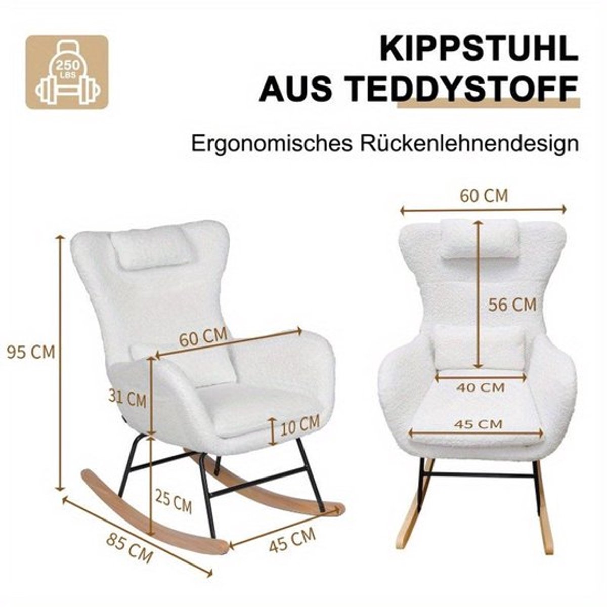 Schommelstoel – Relaxstoel – Fauteuil – Voedingsstoel – Loungestoel – Ergonomisch Design –