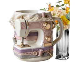 Koffiemok Keramiek - Thema Mok - Thema Decoratie - Naaimachine Design - 330 ml - Uniek