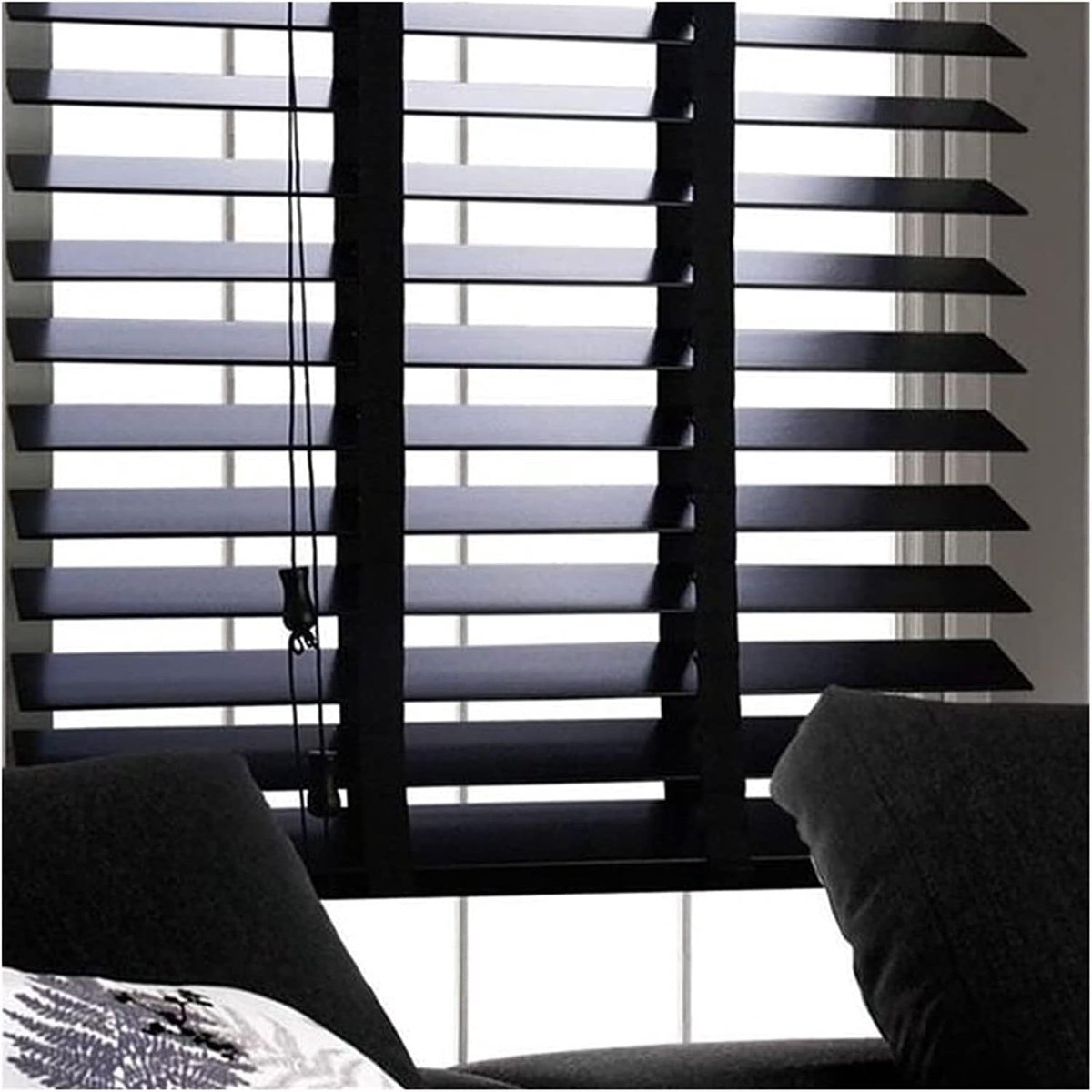 Houten Jaloezieën - Horizontale Raambekleding - Privacy en Lichtcontrole - 50 mm Lamellen