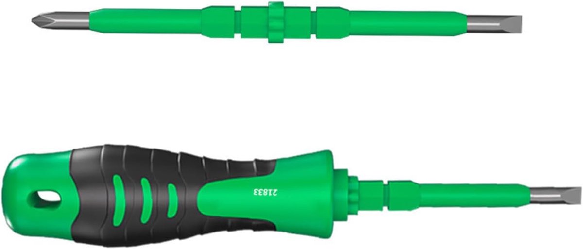 Schroevendraaier Dubbel - Handgereedschap - Elektrisch Onderhoud - Hoge Koppel As - 20 cm - Grijs