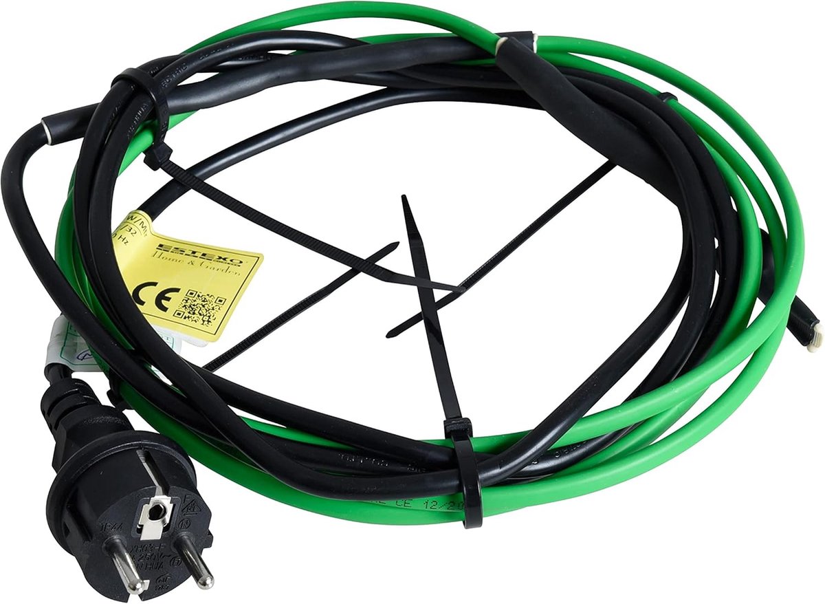 Verwarmingskabel - Antivries kabel - Pijpen beschermen - Ingebouwde thermostaat - 2 meter