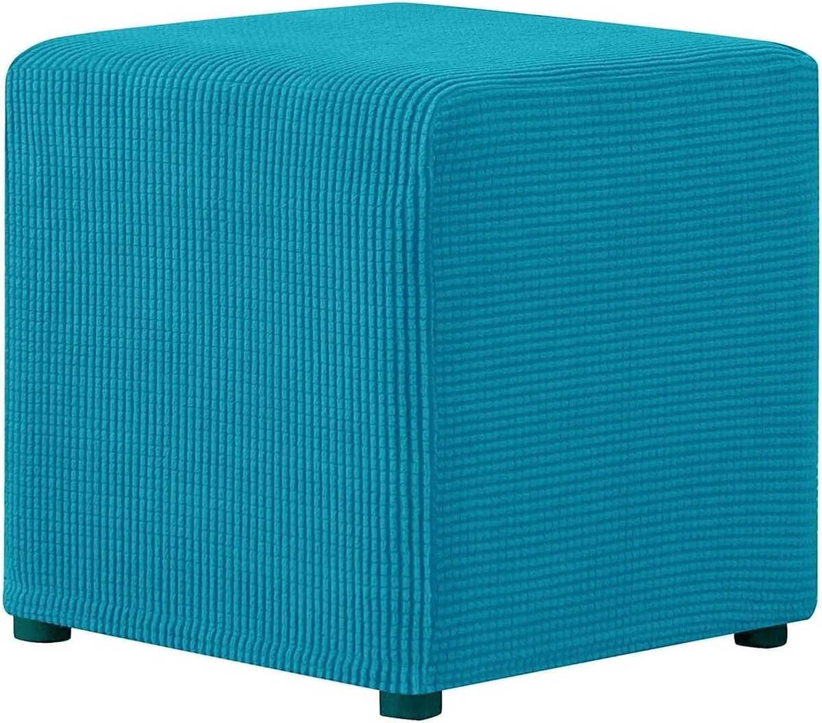 Poef Hoes - Kruk Overstrek - Meubel Beschermen - Stretch Stof - 40x40x40cm - C3