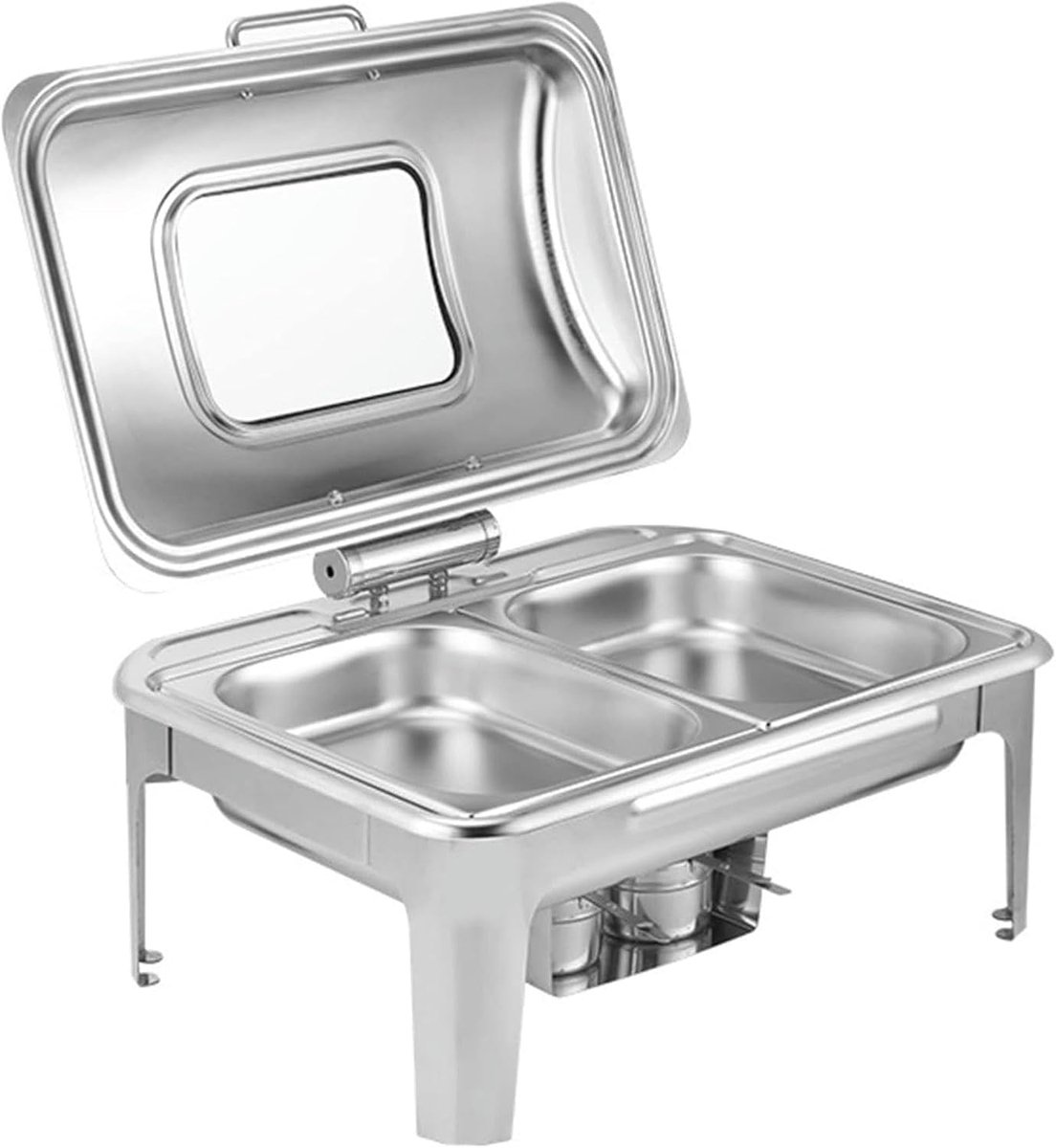 Buffet Schep - Voedselwarmer Deksel - Warm Eten Serveren - Gelijkmatige Warmte - 57 x 42 x 30 cm - Zilver