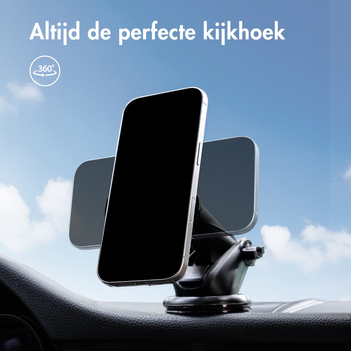 imoshion Telefoonhouder Auto Magnetisch - Geschikt voor MagSafe - Krachtige Zuignap voor Dashboard / Raam - GSM houder – foto 5