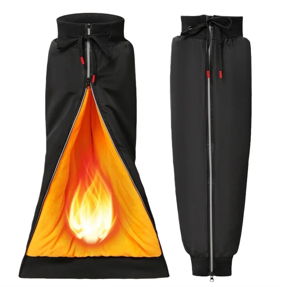 Winter Kniebeschermers - Warme beenwarmers - Fietsen en motorrijden - Waterdicht en winddicht - 70 cm - Zwart