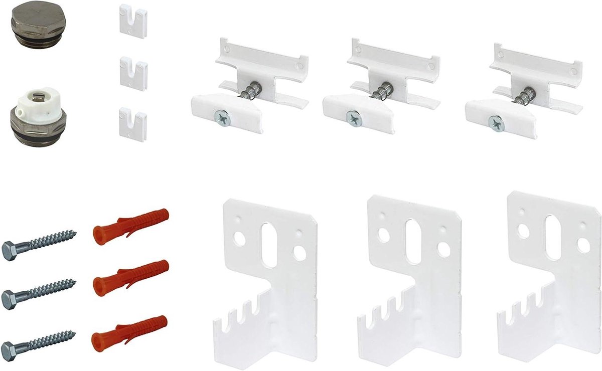 Radiator Bevestiging - Buisradiator Ophanging - Centrale Verwarming - Set van 2 - 13 x 10 x 4 cm
