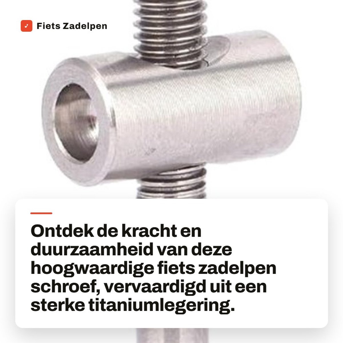 Dailygoods- Zadelpen Schroef Titanium Legering - Fiets Zadelpen Bouten - Vaste Bout - Lichtgewicht - Hoge Stabiliteit - Oxidatiebestendig