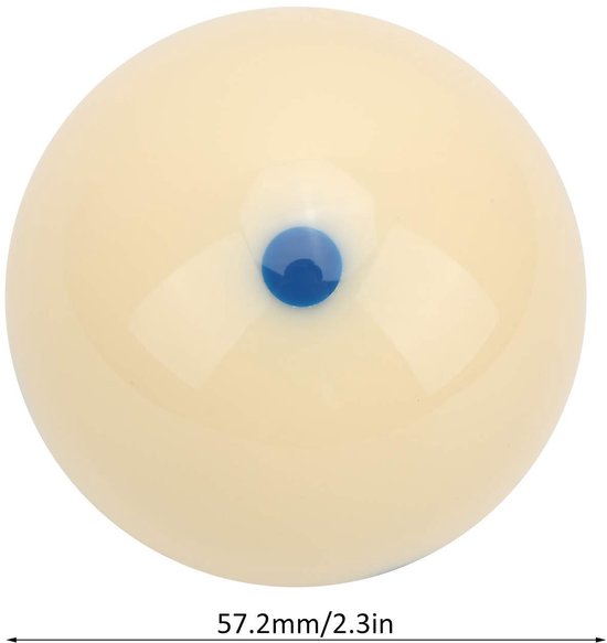 Dailygoods- Biljartbal Dot Spot - Hars - 57,2 mm - Training - Slagvast - Slijtvast - Milieuvriendelijk - Cue Ball van Dailygoods — afbeelding 4