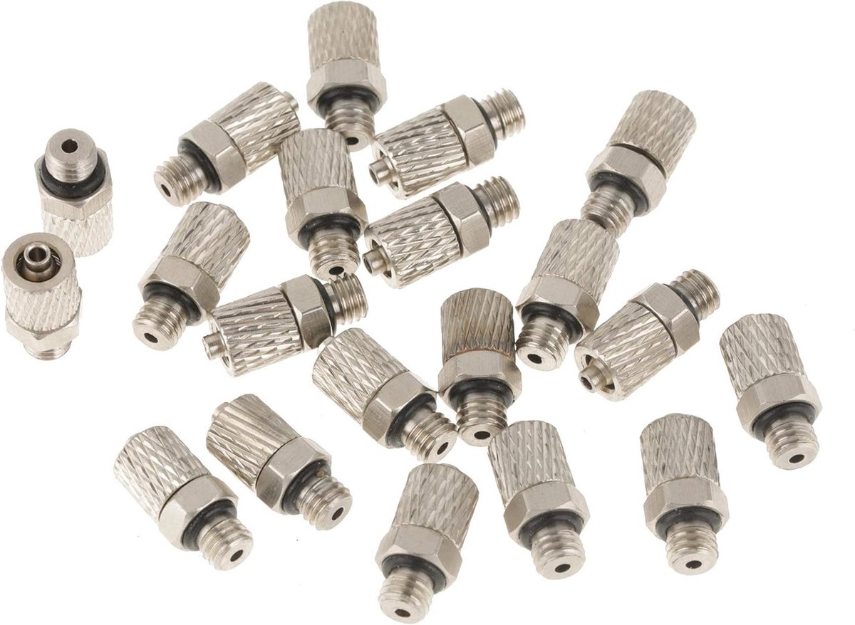 20 Stuks M5 4 Mm Mini Rechte Mannelijke Pneumatische Snelkoppeling - Luchtslang Connector .