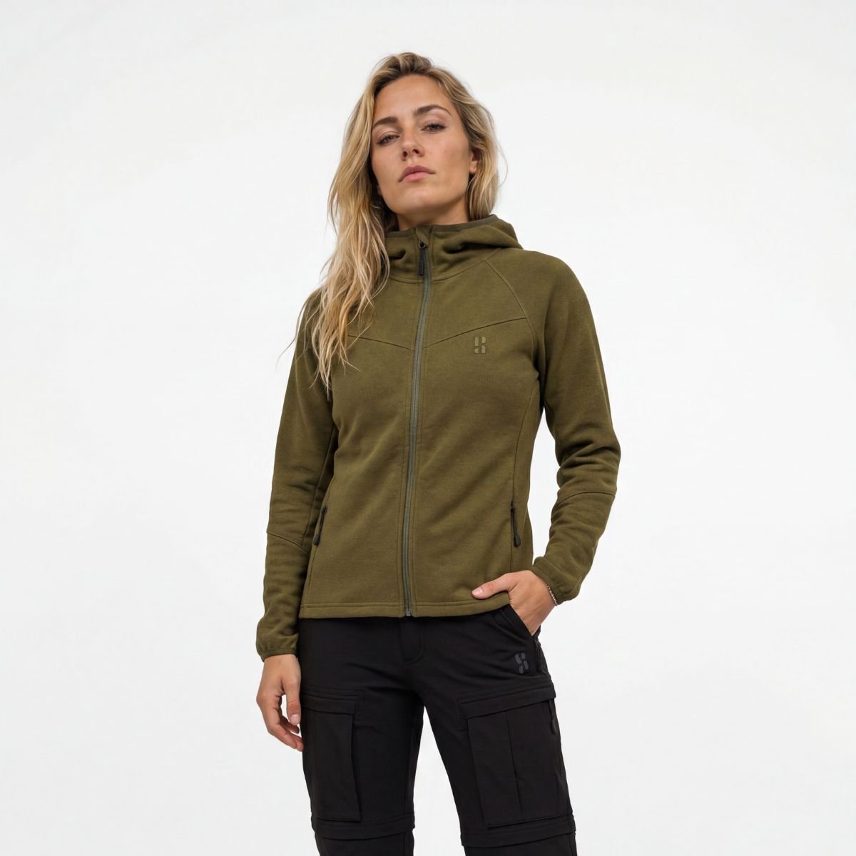 Poederbaas Outdoor Vest Dames Merinowol Warm & Ademend Wandelvest & outdoor activiteiten Groen